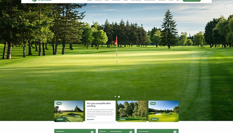 Golf course website display with business advertisements Golf course website display with business advertisements